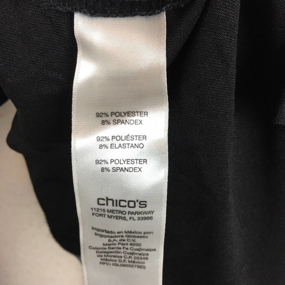 Chico's Black and Gray Short Sleeve Top - Picture 5 of 6